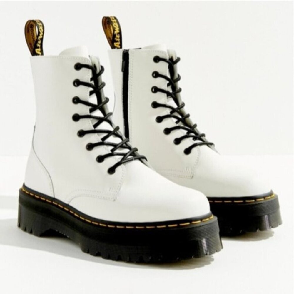 Dr. Martens White and Black Rain & Snow Boots